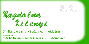 magdolna kilenyi business card